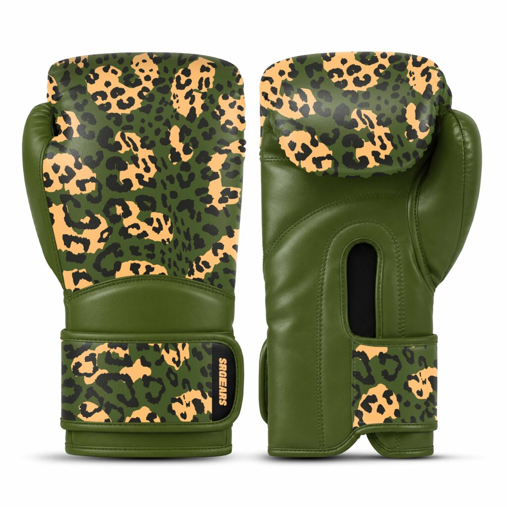Moro Leopard PU Leather Boxing Gloves