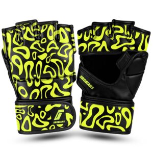 Chaotic Pattern PU Leather MMA Fight Gloves