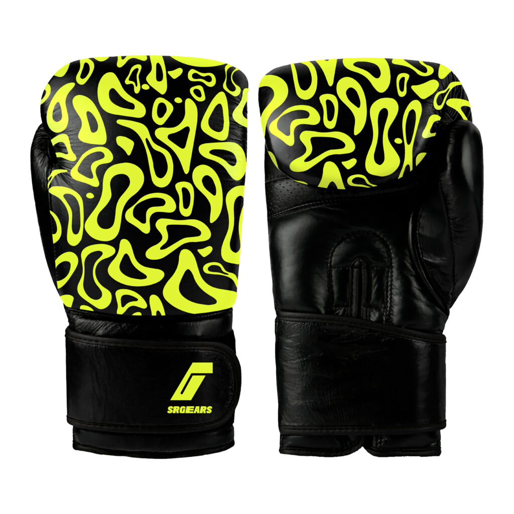 Chaotic Pattern PU Leather Boxing Gloves CTC-54