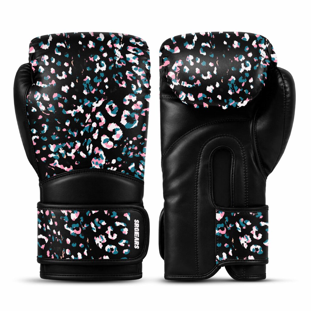 Dark Leopard PU Leather Boxing Gloves